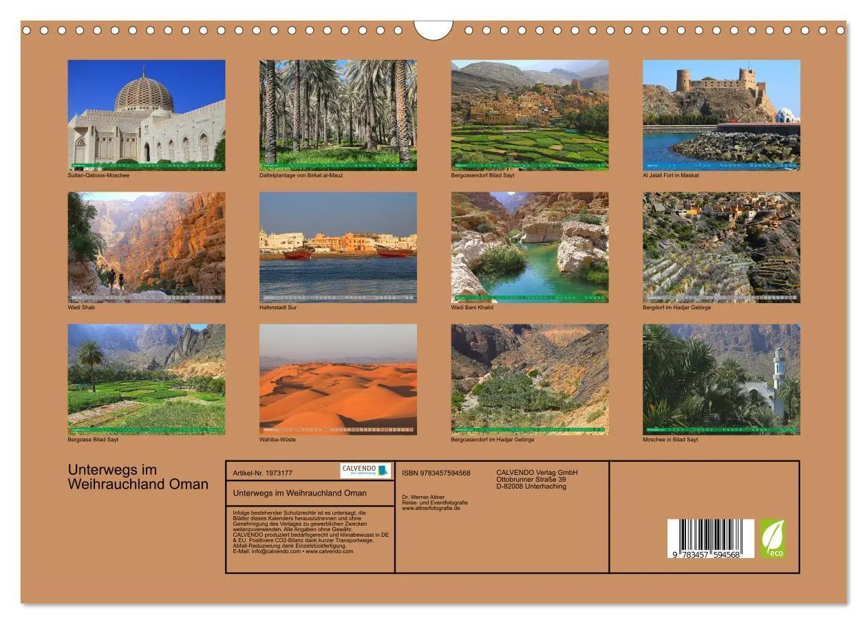 Bild: 9783457594568 | Unterwegs im Weihrauchland Oman (Wandkalender 2026 DIN A3 quer),...