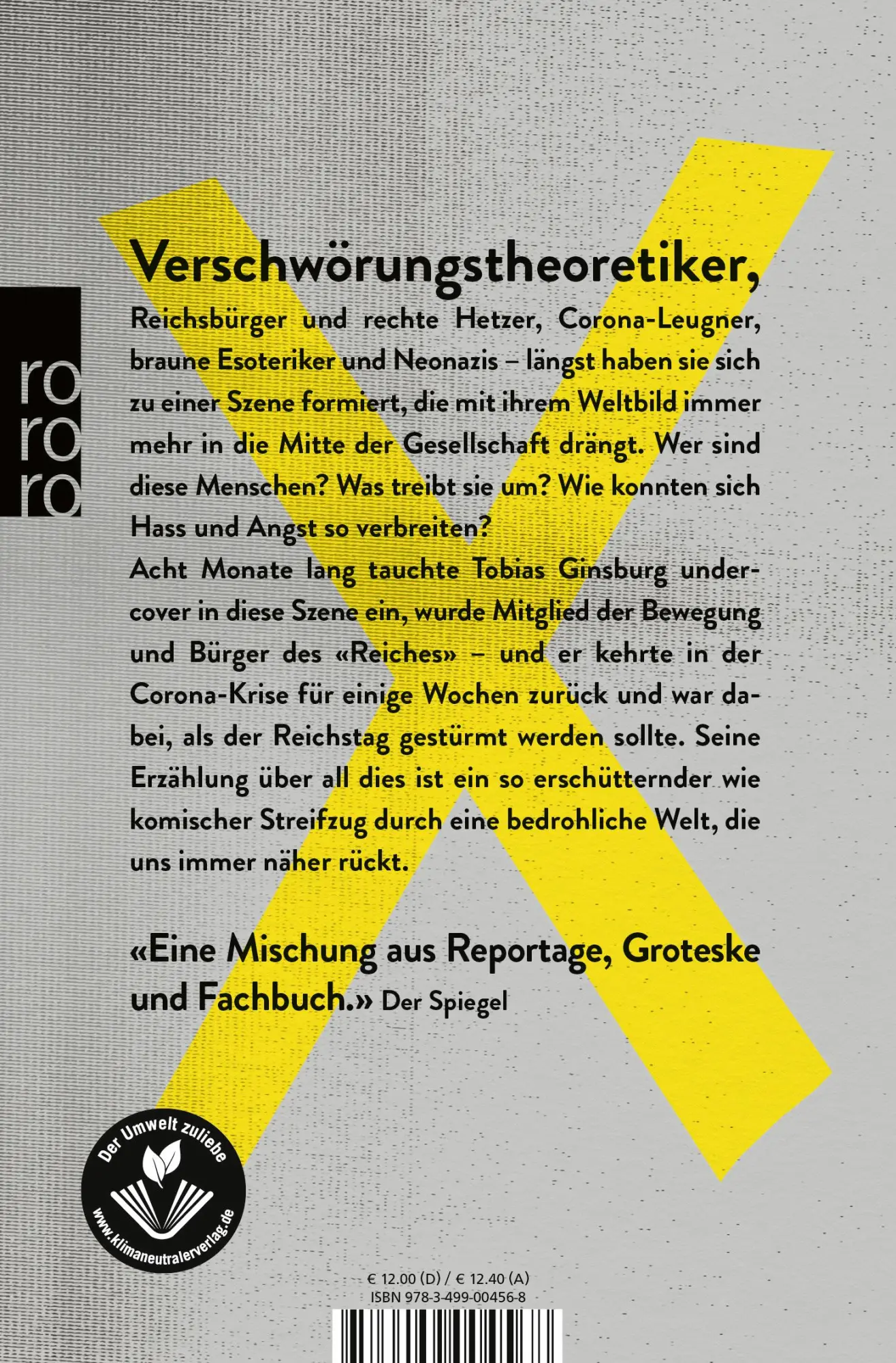 Rückseite: 9783499004568 | Die Reise ins Reich | Tobias Ginsburg | Taschenbuch | 320 S. | Deutsch