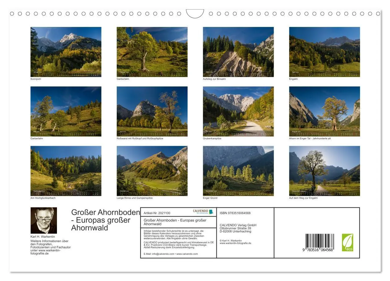 Bild: 9783516064568 | Großer Ahornboden - Europas großer Ahornwald (Wandkalender 2026 DIN...