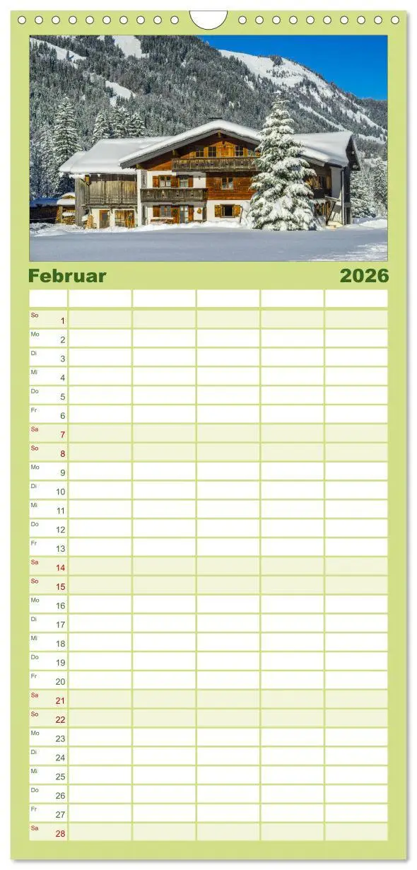 Bild: 9783516514568 | Familienplaner 2026 - Rund um Oberstdorf mit 5 Spalten...