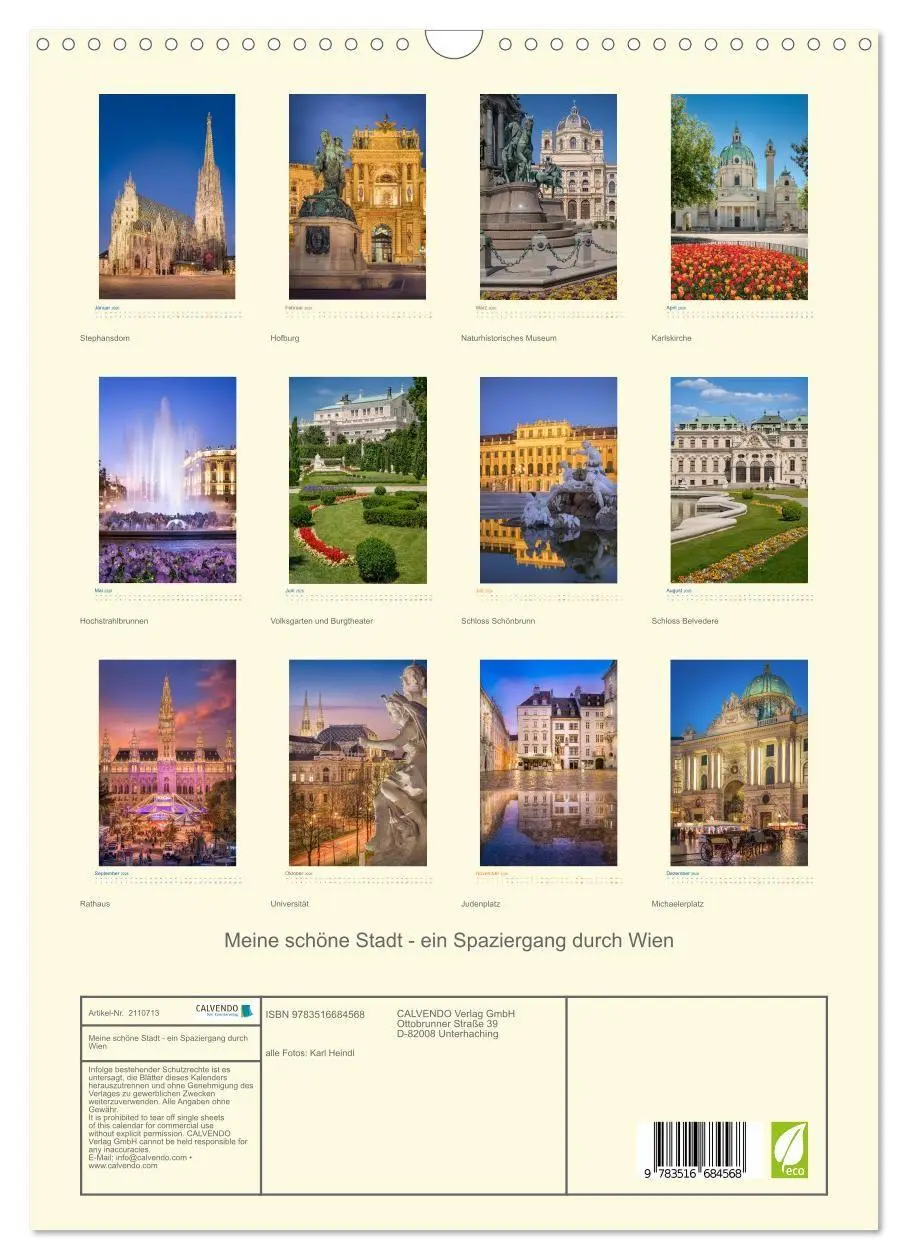 Bild: 9783516684568 | Meine schöne Stadt - ein Spaziergang durch Wien (Wandkalender 2026...