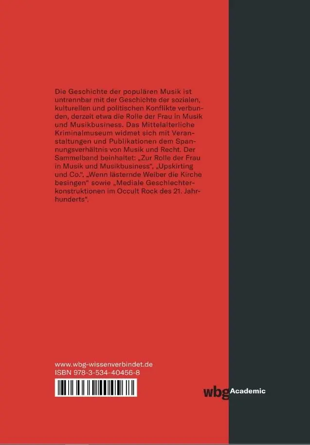 Bild: 9783534404568 | Gender, Macht und Recht | Beiträge zu Musik, Recht und Geschichte