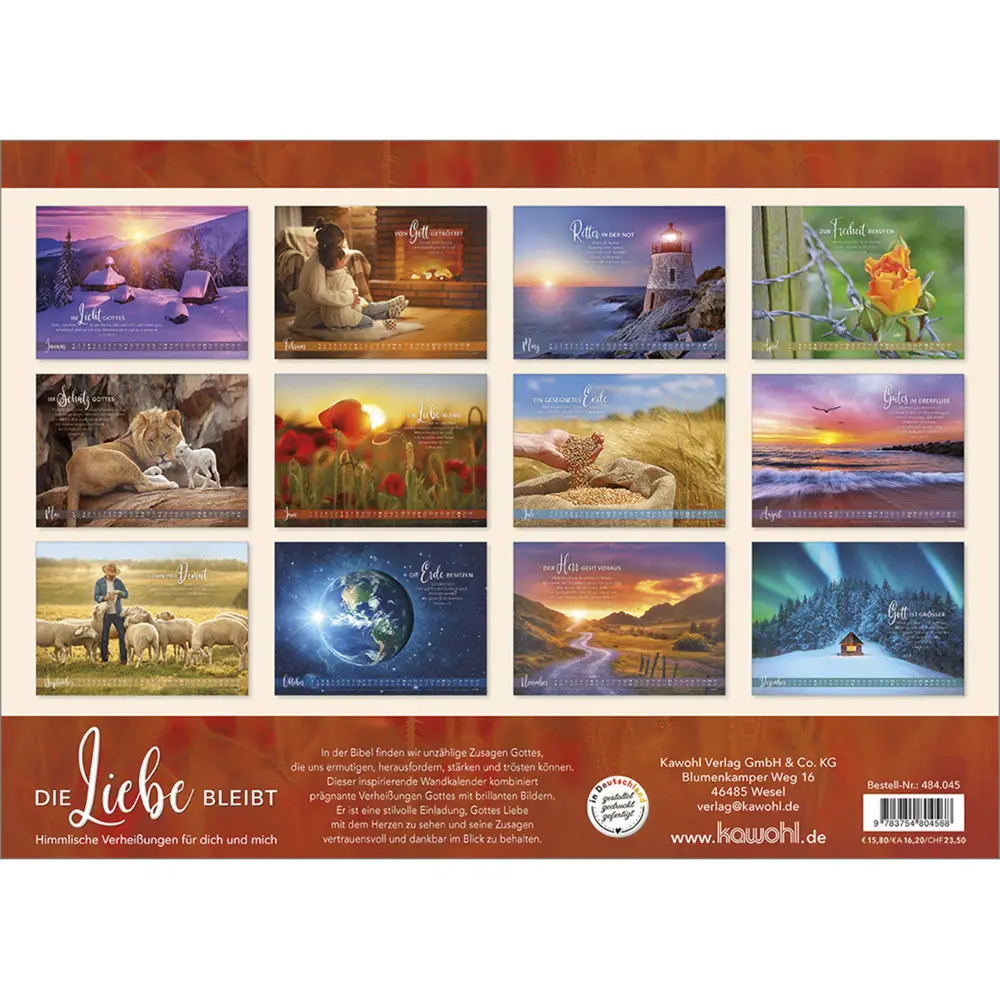 Bild: 9783754804568 | Die Liebe bleibt 2026 | Himmlische Verheißungen für dich und mich