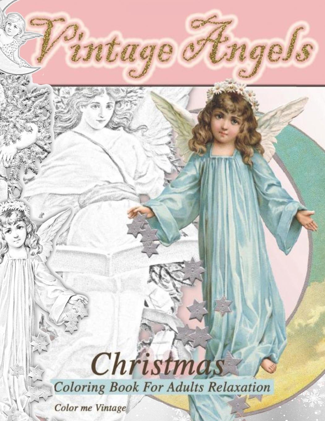 Cover: 9787996994568 | Vintage Angels christmas coloring book for adults relaxation | Vintage
