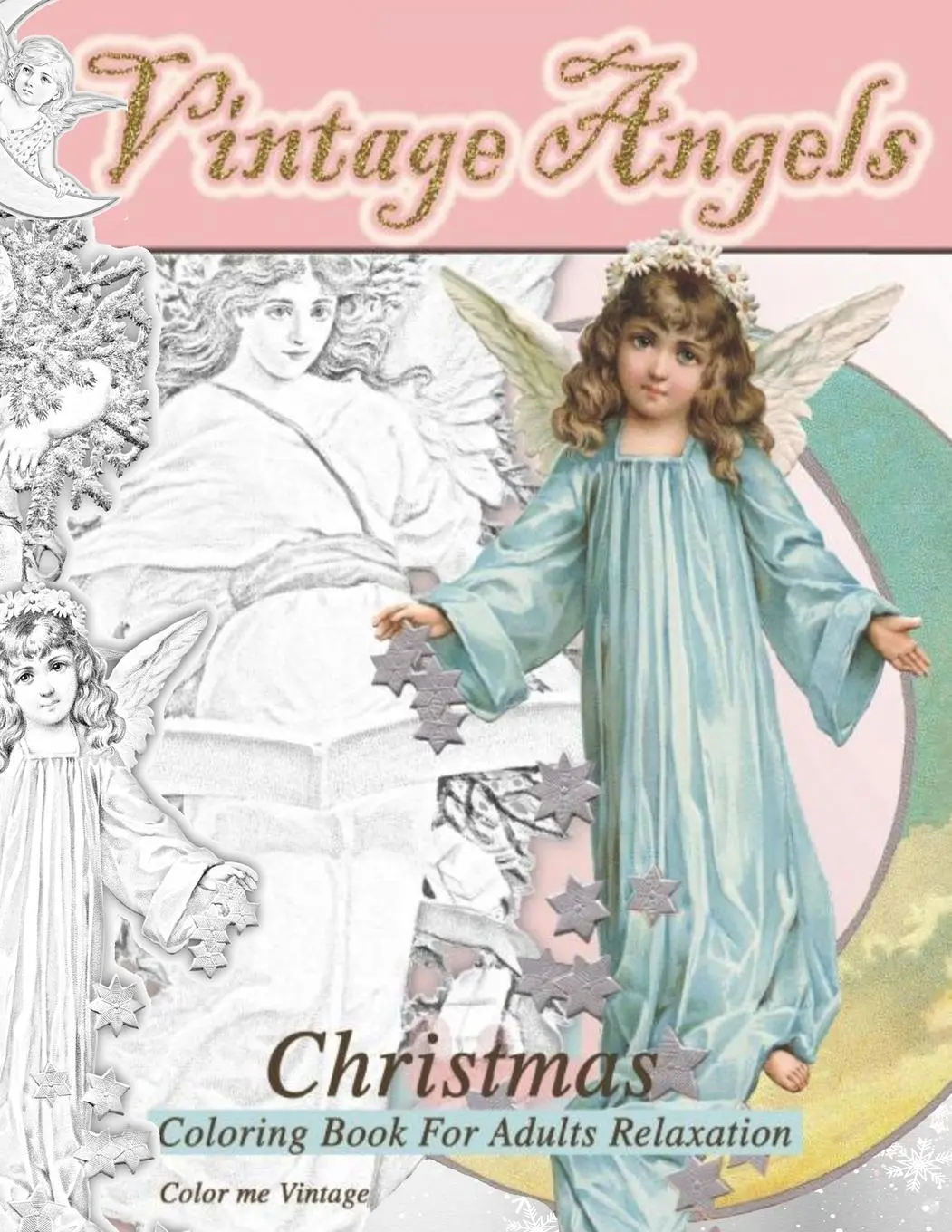 Cover: 9787996994568 | Vintage Angels christmas coloring book for adults relaxation | Vintage