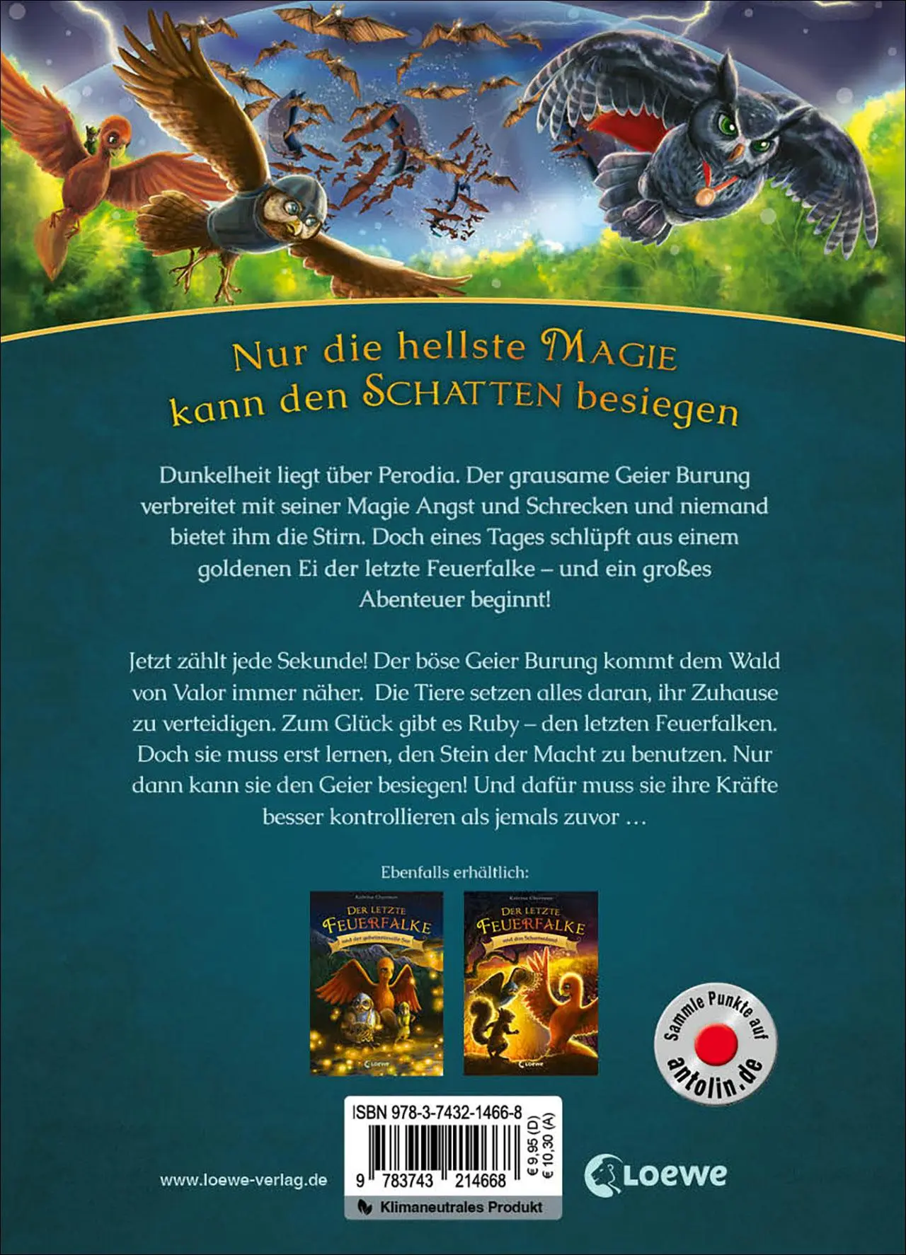 Rückseite: 9783743214668 | Der letzte Feuerfalke und die dunkle Magie (Band 6) | Katrina Charman