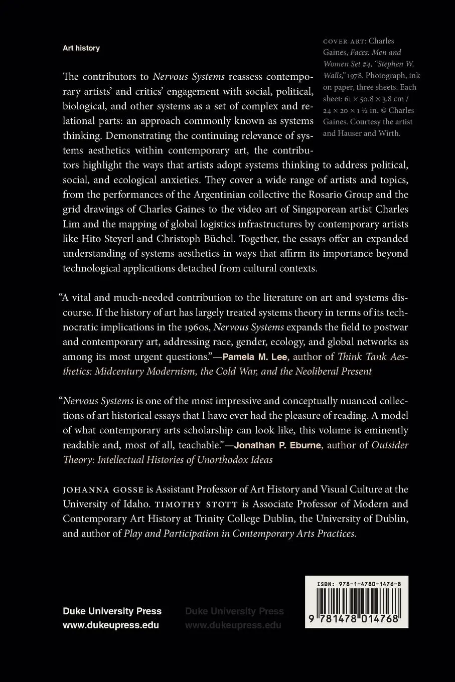 Rückseite: 9781478014768 | Nervous Systems | Art, Systems, and Politics since the 1960s | Gosse