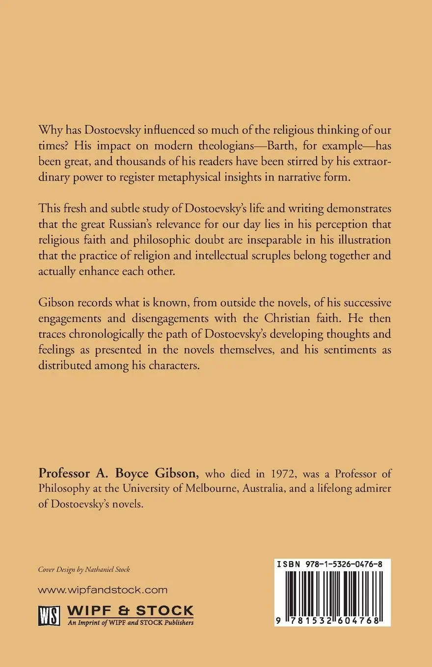 Rückseite: 9781532604768 | The Religion of Dostoevsky | Alexander Boyce Gibson | Taschenbuch