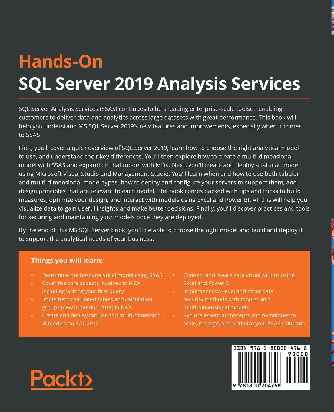 Rückseite: 9781800204768 | Hands-On SQL Server 2019 Analysis Services | Steven Hughes | Buch