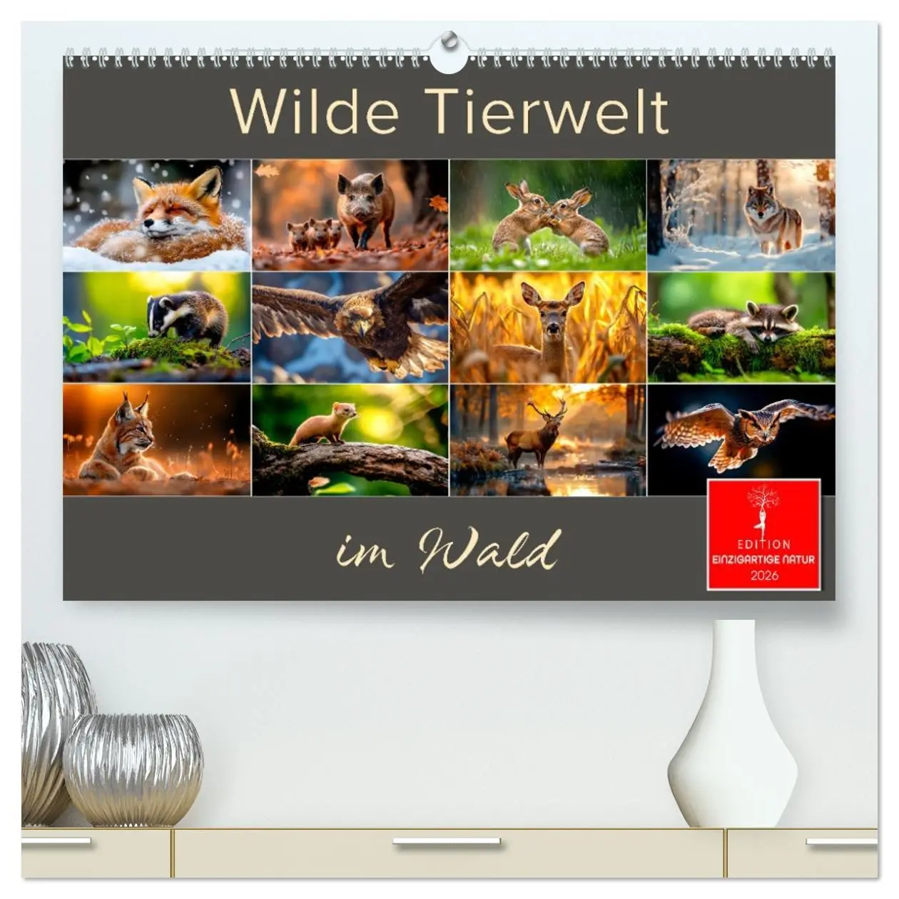 Cover: 9783457334768 | Wilde Tierwelt im Wald (hochwertiger Premium Wandkalender 2026 DIN...