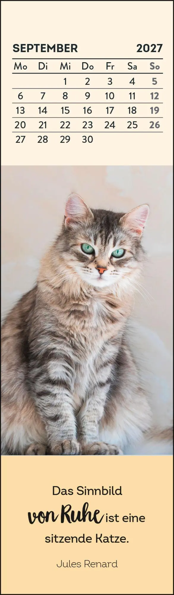 Bild: 4036442014868 | Lesezeichenkalender 2027: Katzenfreunde | Groh Verlag | Kalender