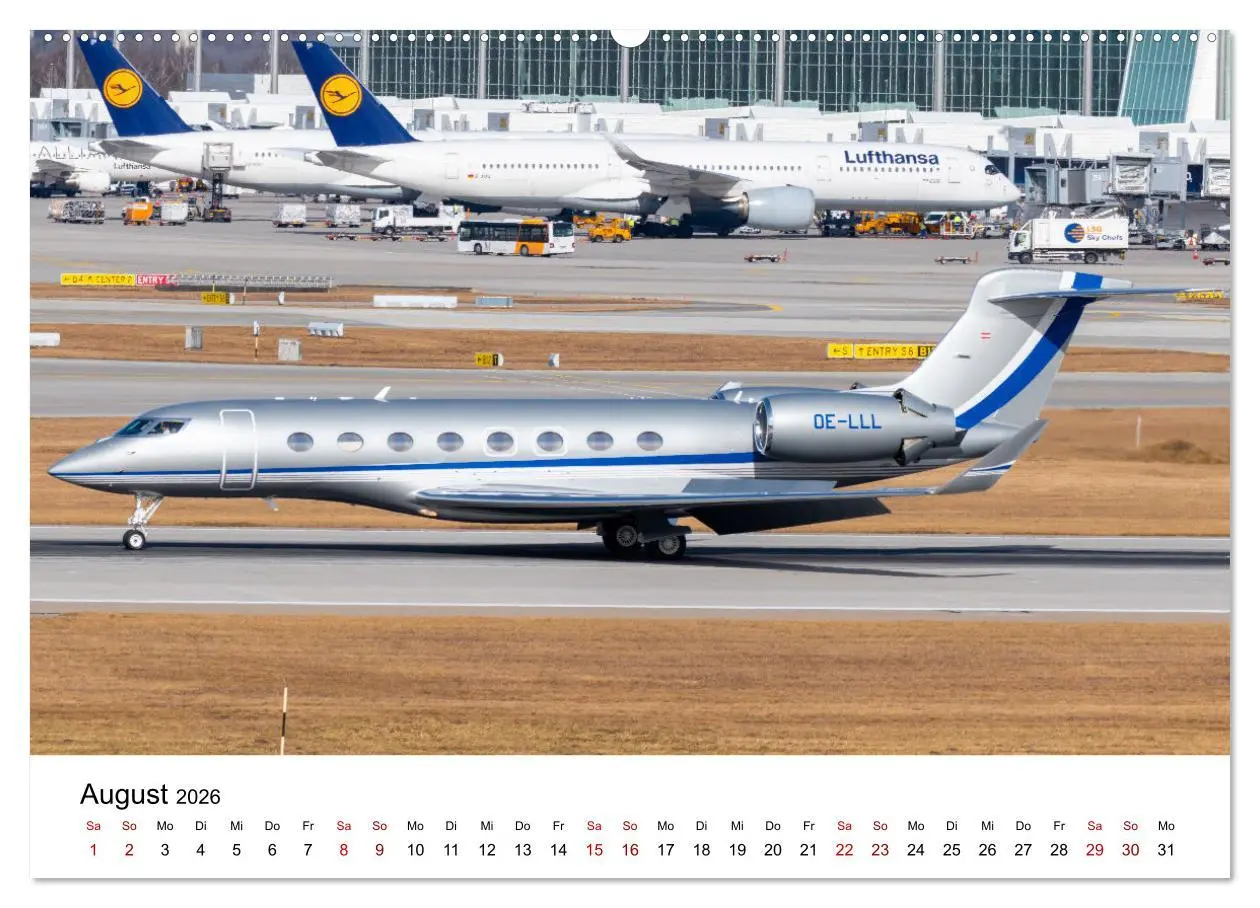 Bild: 9783457324868 | Die Welt der Privatjets (Wandkalender 2026 DIN A2 quer), CALVENDO...