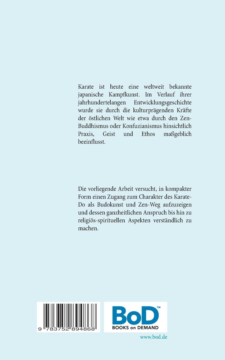 Rückseite: 9783752894868 | Karate Do - Budokunst und Zen-Weg | Wolfgang Brockers | Taschenbuch