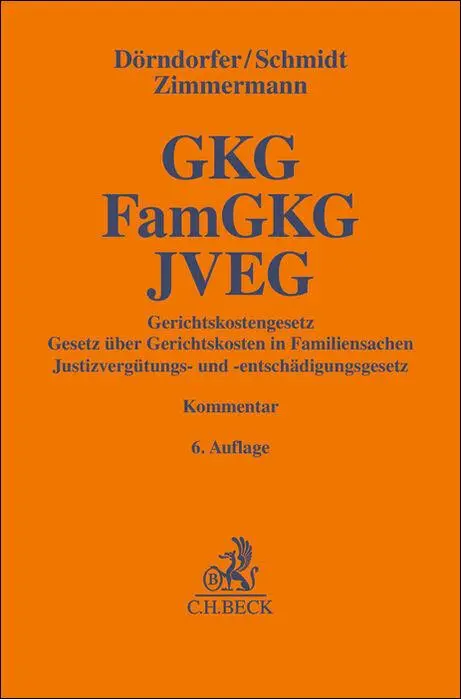 Cover: 9783406824968 | Gerichtskostengesetz, Gesetz über Gerichtskosten in Familiensachen,...