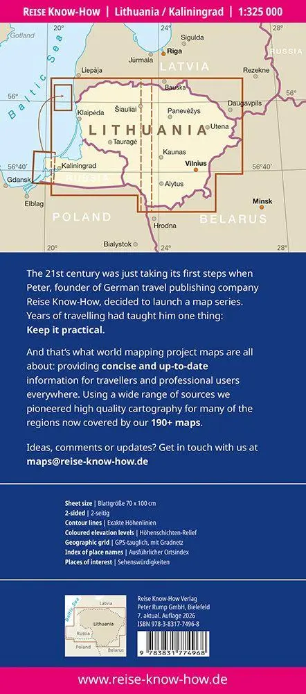 Bild: 9783831774968 | Reise Know-How Landkarte Litauen und Kaliningrad Lithuania and...