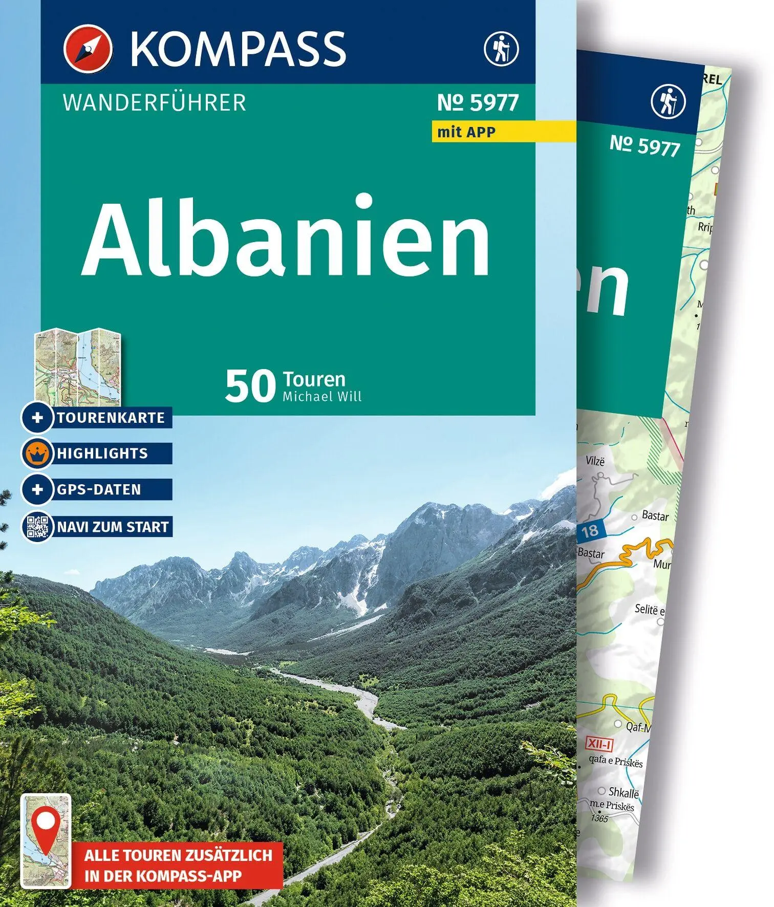Cover: 9783991544968 | KOMPASS Wanderführer Albanien, 50 Touren mit Extra-Tourenkarte | Will