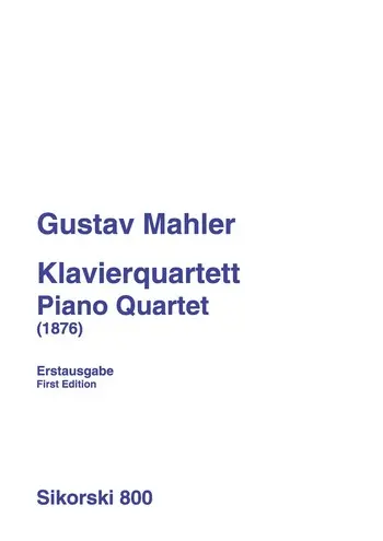Cover: 9790003014968 | Piano Quartet | Gustav Mahler | Stimmensatz | 1986 | Sikorski Edition