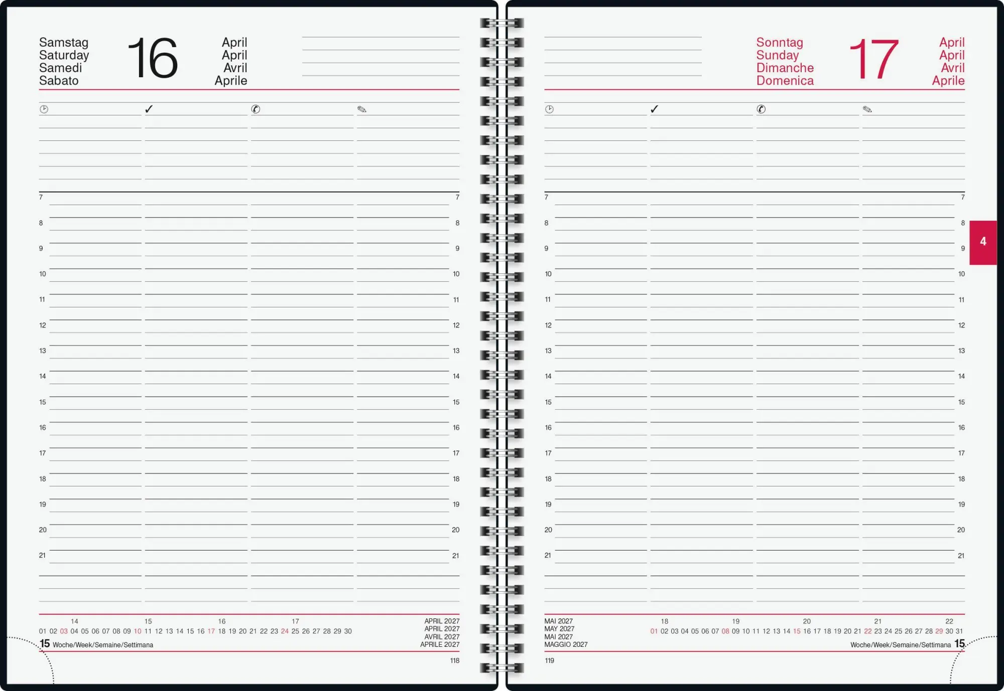 Bild: 4003273795068 | rido/idé 7027501907 Buchkalender Mod. Conform 2027 A4, Kunststoff,...