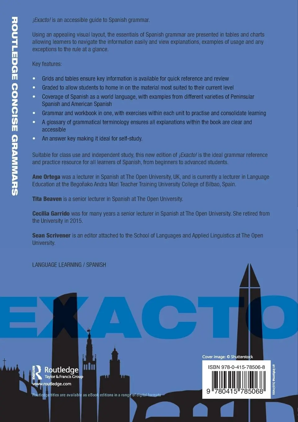 Rückseite: 9780415785068 | ¡Exacto! | A Practical Guide to Spanish Grammar | Ane Ortega (u. a.)