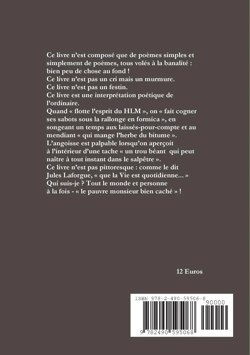 Rückseite: 9782490595068 | Peu de chose(s) | Patrick Boutin | Taschenbuch | Französisch | 2018