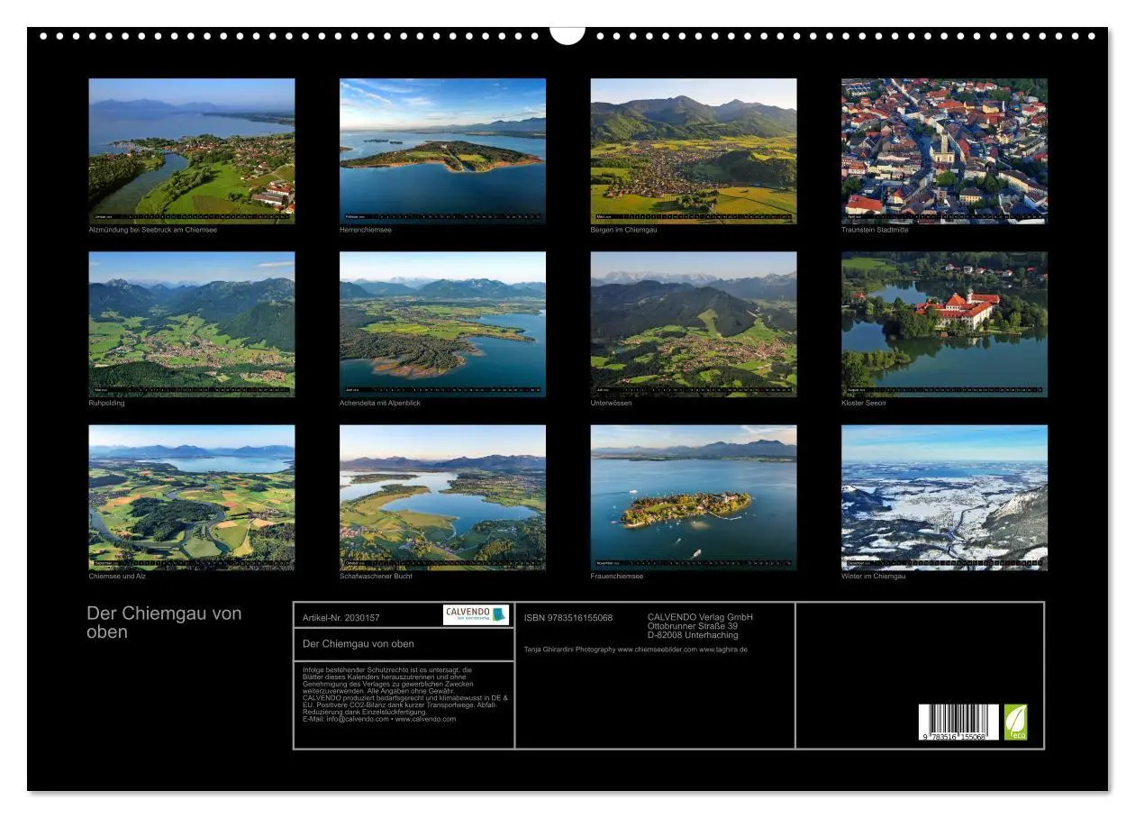 Bild: 9783516155068 | Der Chiemgau von oben (Wandkalender 2026 DIN A2 quer), CALVENDO...