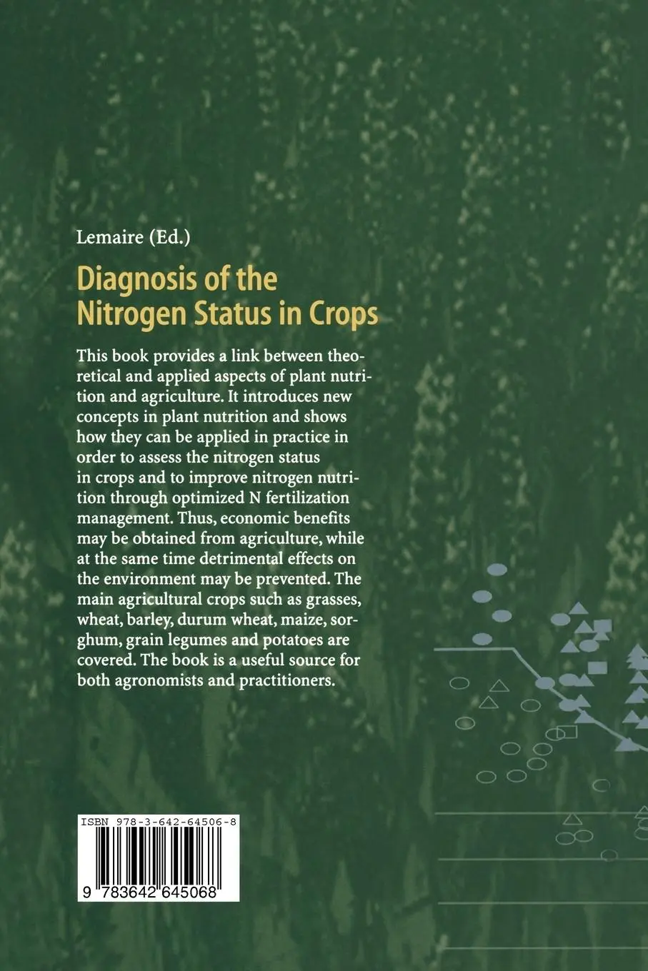 Rückseite: 9783642645068 | Diagnosis of the Nitrogen Status in Crops | Gilles Lemaire | Buch | x
