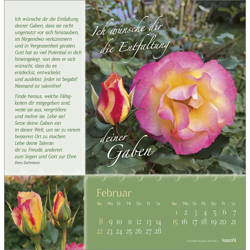 Bild: 9783754825068 | Rosenduft mit guten Wünschen 2026 | Doro Zachmann | Kalender | 14 S.