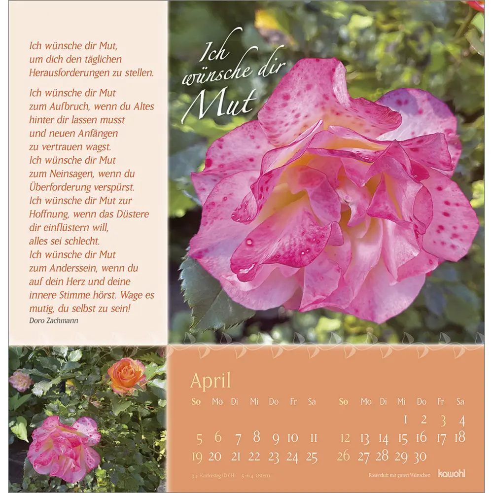 Bild: 9783754825068 | Rosenduft mit guten Wünschen 2026 | Doro Zachmann | Kalender | 14 S.