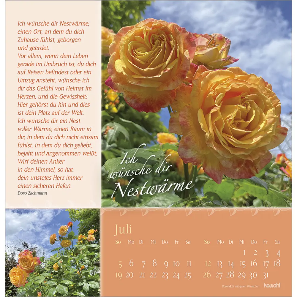 Bild: 9783754825068 | Rosenduft mit guten Wünschen 2026 | Doro Zachmann | Kalender | 14 S.