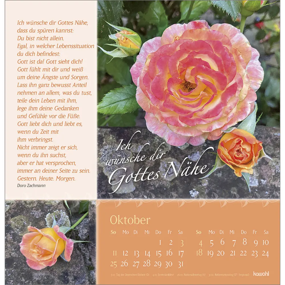 Bild: 9783754825068 | Rosenduft mit guten Wünschen 2026 | Doro Zachmann | Kalender | 14 S.