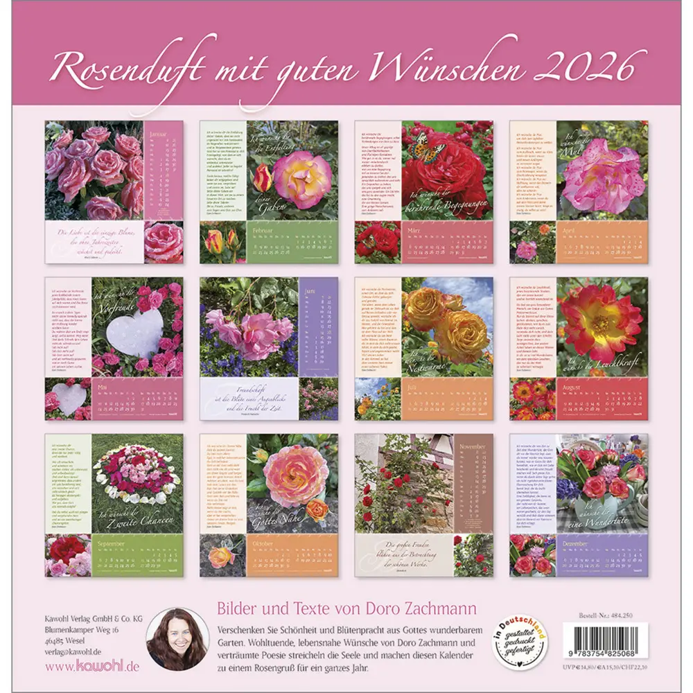 Bild: 9783754825068 | Rosenduft mit guten Wünschen 2026 | Doro Zachmann | Kalender | 14 S.