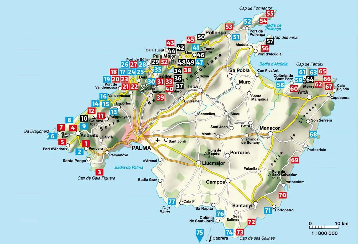 Bild: 9783763355068 | ROTHER Guide de randonnées Majorque. 80 itinéraires - Les plus...