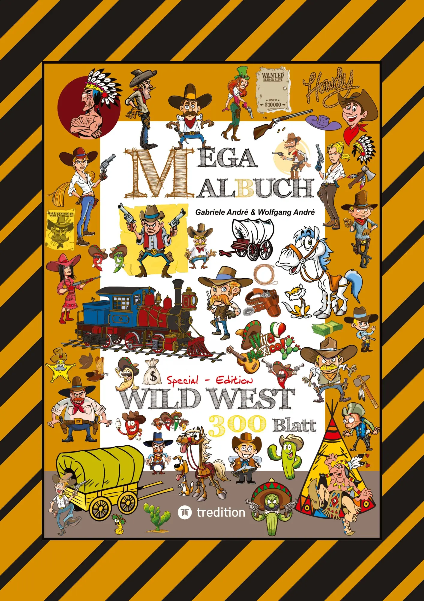 Cover: 9783384625168 | MEGA MALBUCH - WILDER WESTEN - PRÄRIE - COWBOYS - SHERIFF -...