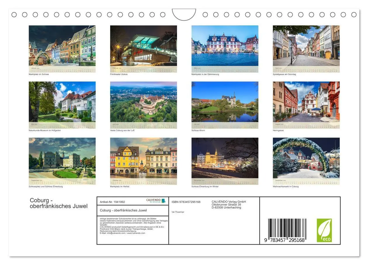 Bild: 9783457295168 | Coburg - oberfränkisches Juwel (Wandkalender 2026 DIN A4 quer),...