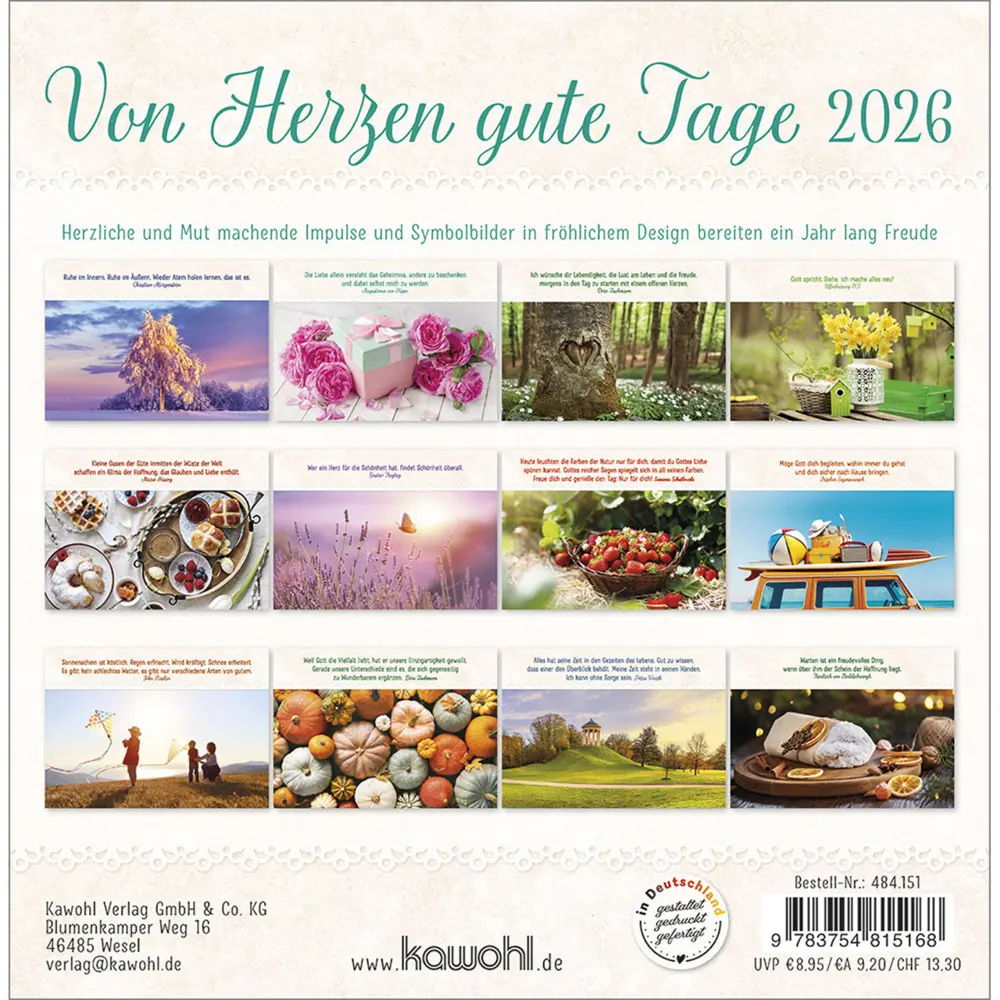 Bild: 9783754815168 | Von Herzen gute Tage 2026 | Kalender | Spiralbindung | 13 S. | Deutsch