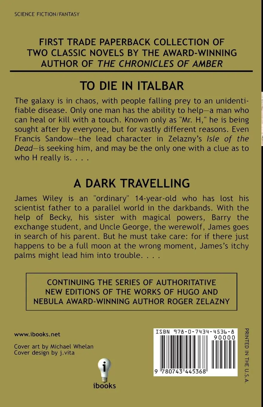 Rückseite: 9780743445368 | To Die in Italbar | Roger Zelazny | Taschenbuch | Englisch | 2013