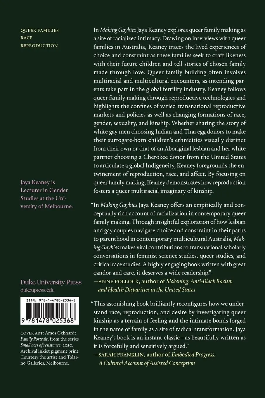 Rückseite: 9781478025368 | Making Gaybies | Queer Reproduction and Multiracial Feeling | Keaney