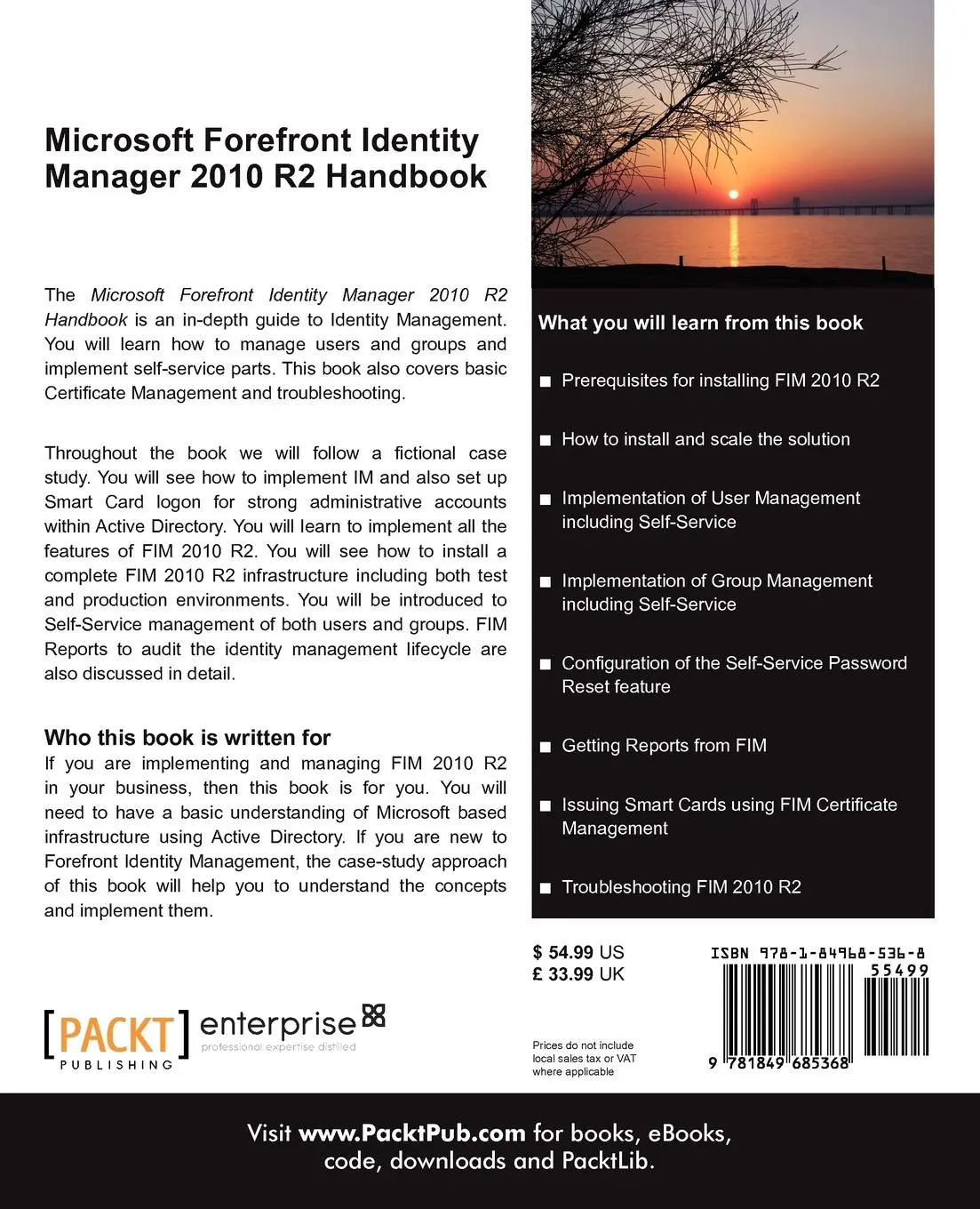 Rückseite: 9781849685368 | Microsoft Forefront Identity Manager 2010 R2 Handbook | M. | Buch