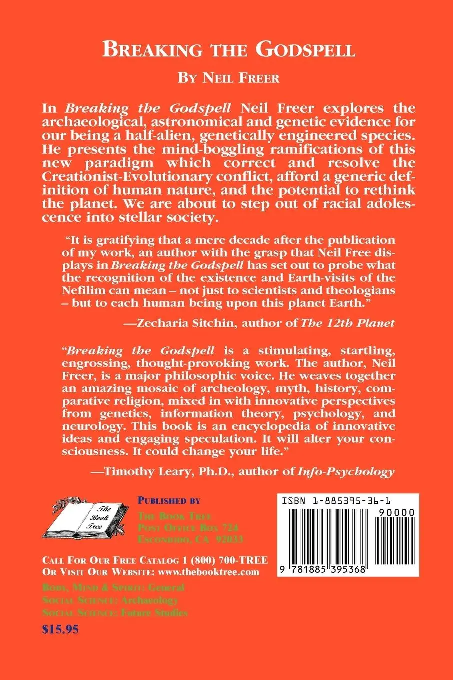 Rückseite: 9781885395368 | Breaking the Godspell | The Politics of Our Evolution | Neil Freer