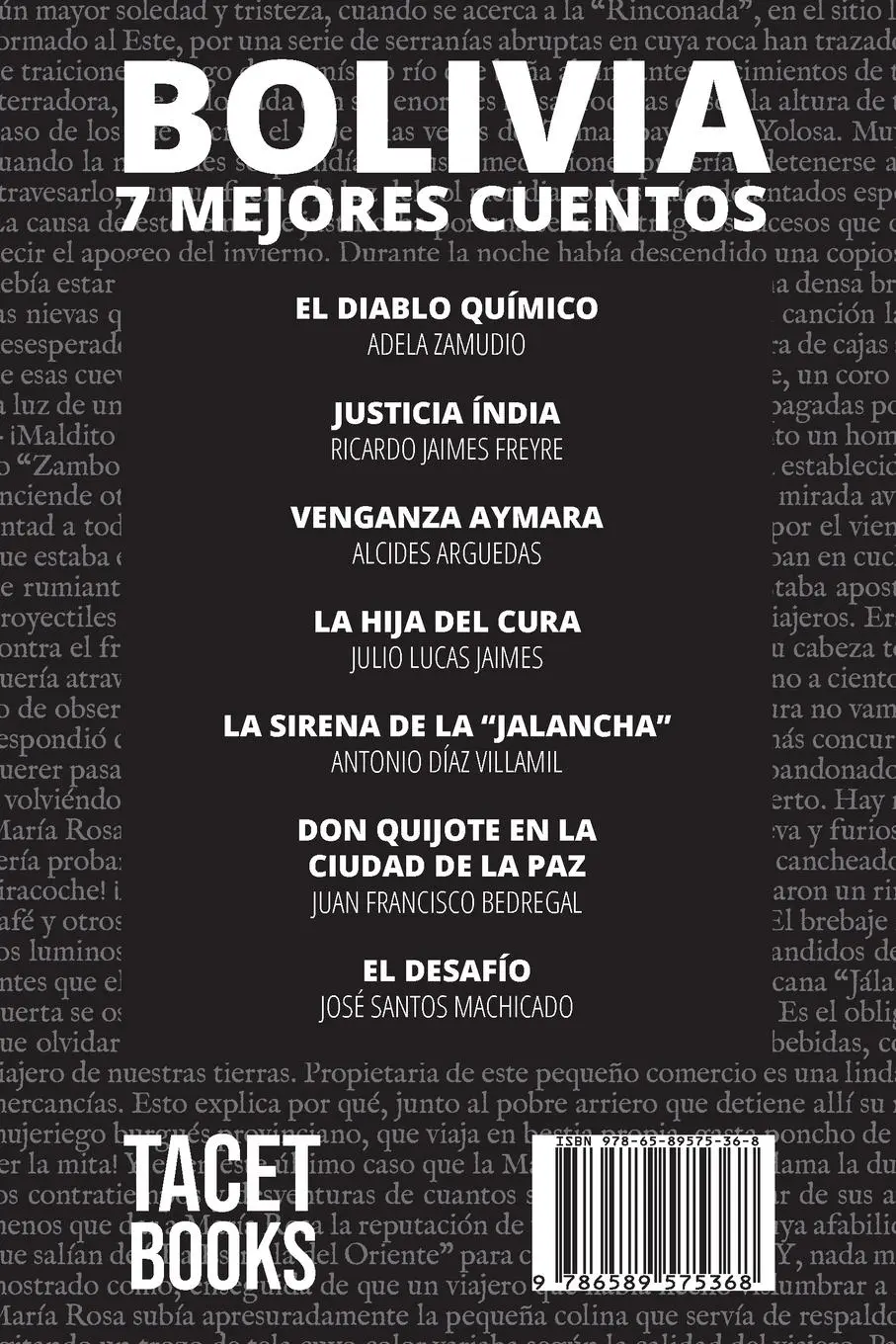 Rückseite: 9786589575368 | 7 mejores cuentos - Bolivia | Adela Zamudio (u. a.) | Taschenbuch