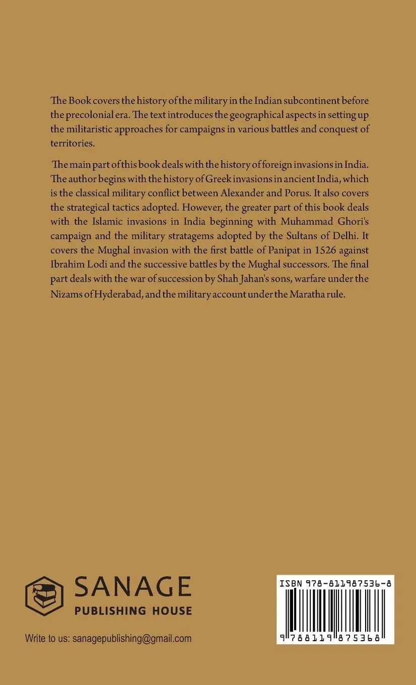 Rückseite: 9788119875368 | Military History of India | Sarkar | Buch | Englisch | 2024