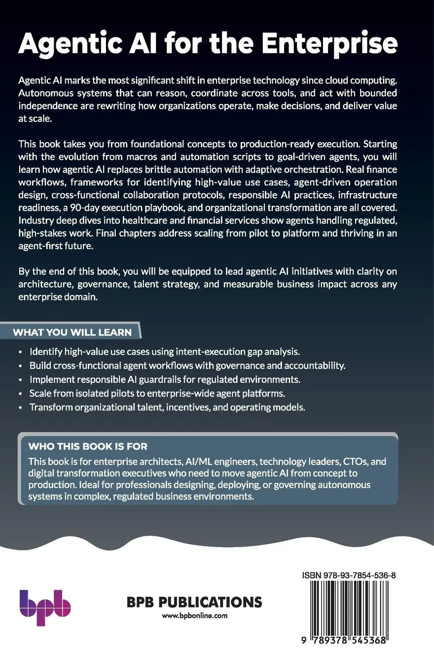 Rückseite: 9789378545368 | Agentic AI for the Enterprise | Reagan Rosario (u. a.) | Taschenbuch