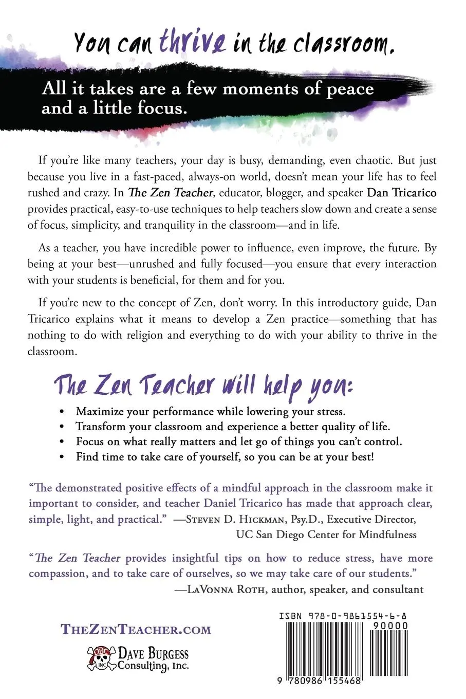 Rückseite: 9780986155468 | The Zen Teacher | Dan Tricarico | Taschenbuch | Englisch | 2015