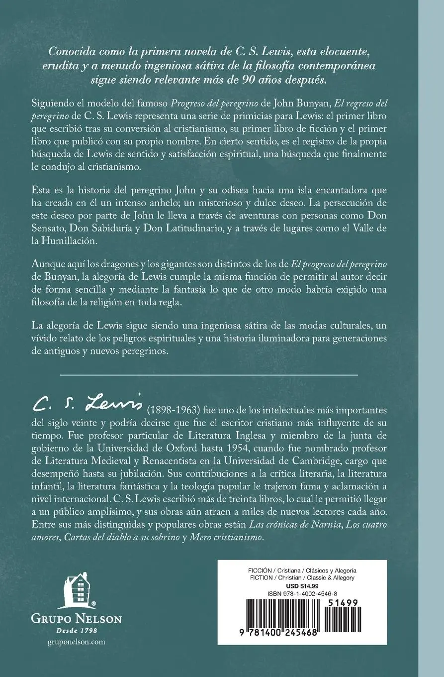 Rückseite: 9781400245468 | The El Regreso del Peregrino | C. S. Lewis | Taschenbuch | Spanisch