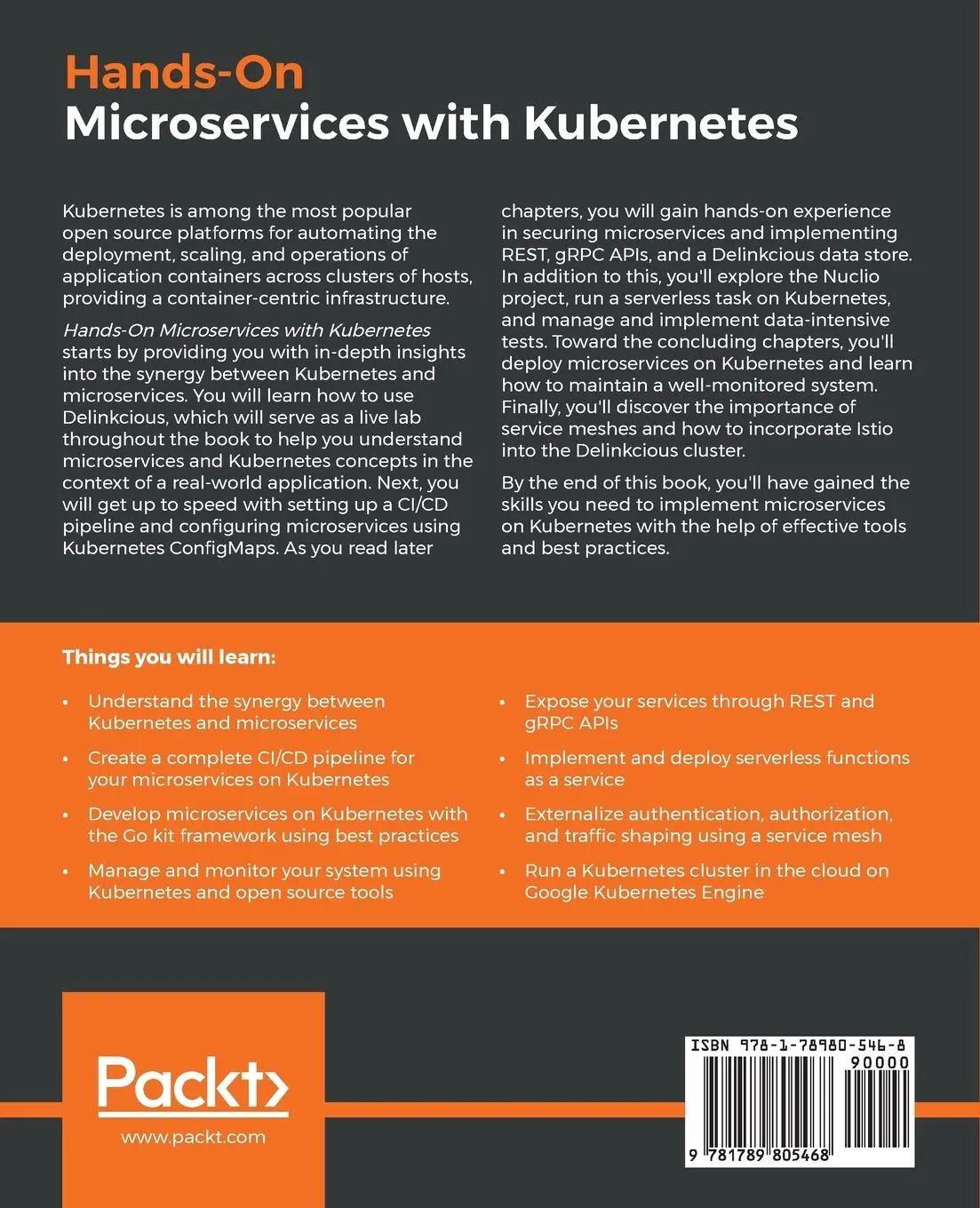 Rückseite: 9781789805468 | Hands-On Microservices with Kubernetes | Gigi Sayfan | Taschenbuch