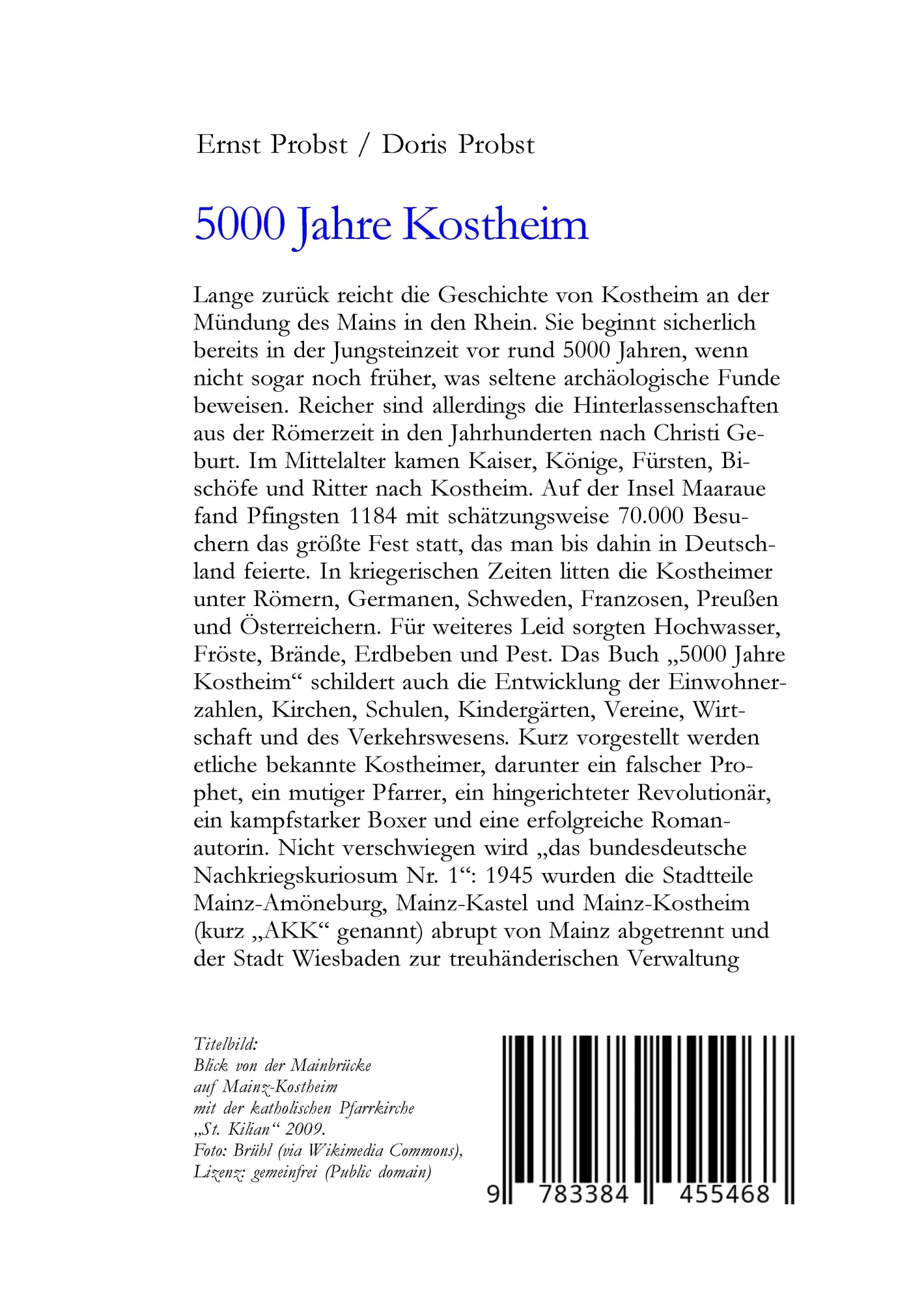 Rückseite: 9783384455468 | 5000 Jahre Kostheim | Von der Steinzeit bis zum 21. Jahrhundert | Buch