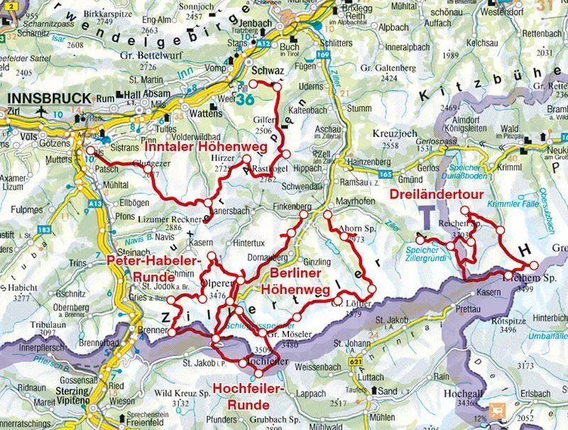 Bild: 9783763315468 | ROTHER Wanderführer Von Hütte zu Hütte Zillertal. 5 Mehrtagestouren...