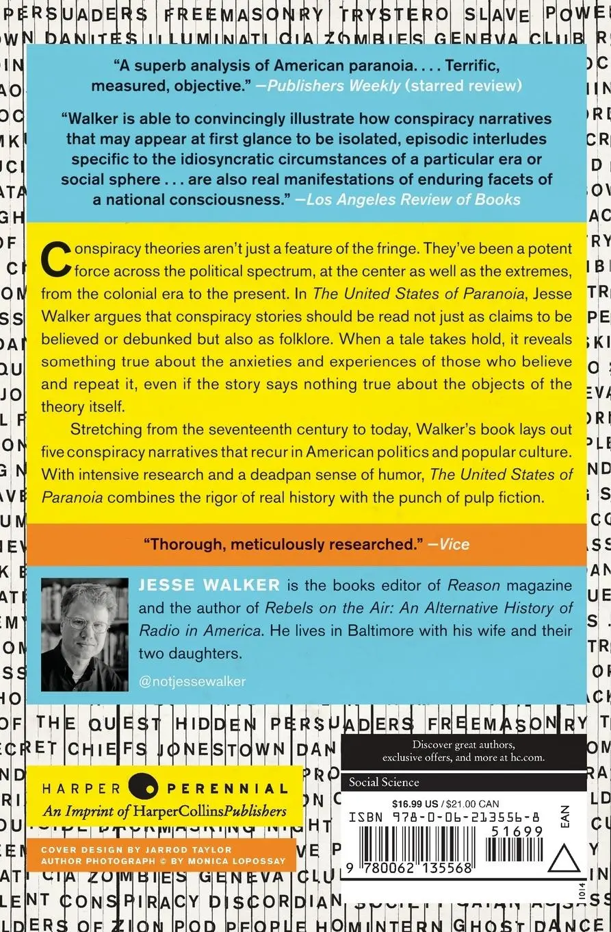 Rückseite: 9780062135568 | United States of Paranoia, The | Jesse Walker | Taschenbuch | Englisch