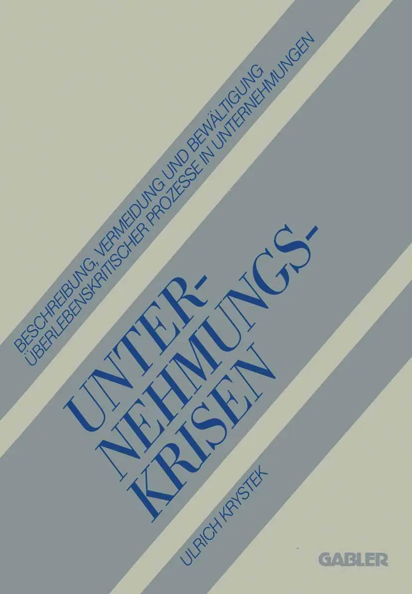 Cover: 9783322825568 | Unternehmungskrisen | Ulrich Krystek | Taschenbuch | xix | Deutsch
