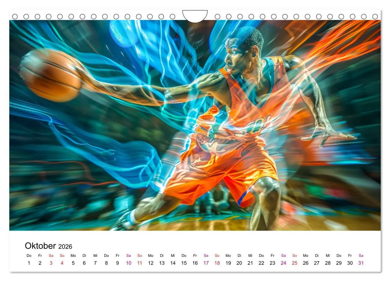 Bild: 9783457325568 | Basketball Erlebnisse (Wandkalender 2026 DIN A4 quer), CALVENDO...